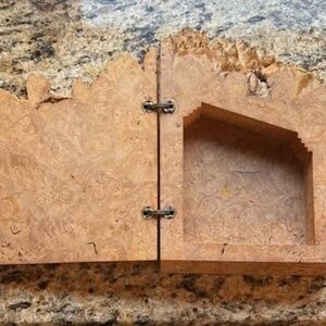 Michael Elkan Birdseye Maple Burl Wood Signed Box 1970s vtg highly collectible